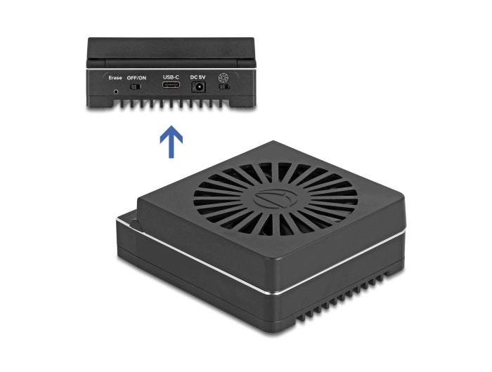 M.2 NVMe 4x SSD USB 20 Gbps Docking Station Cloning Delock 64352 Packaging status original