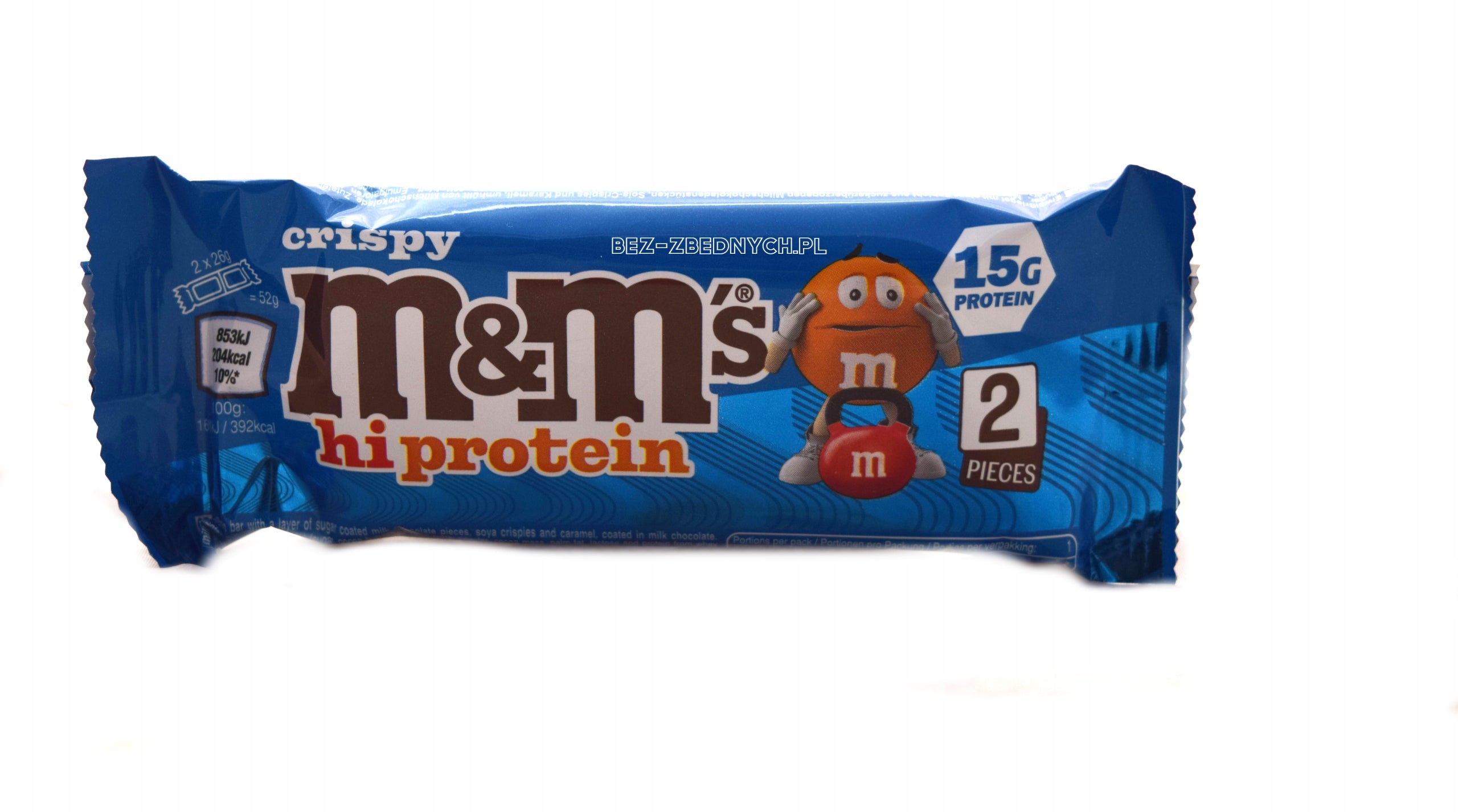 M&M's HiProtein Crispy Bar 52g MILK CHOCOLATE PROTEIN BAR Expiration date at least 1 month from the date of purchase