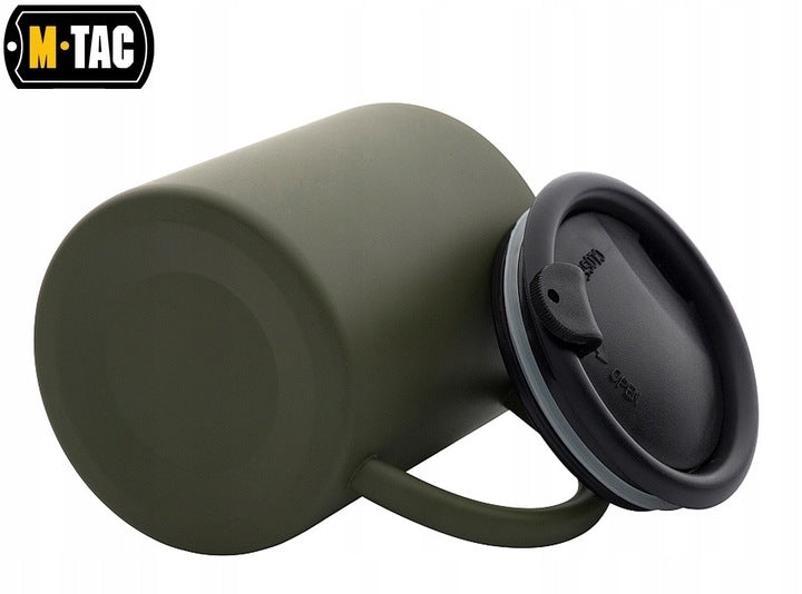 M-Tac thermal tourist mug, stainless steel, with lid, 280ml Olive Brand M-Tac