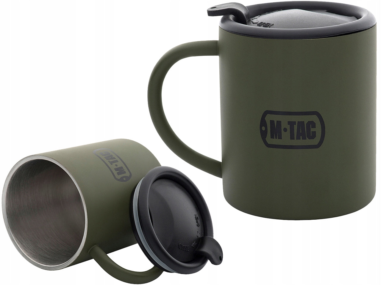 M-Tac thermal tourist mug, stainless steel, with lid, 280ml Olive