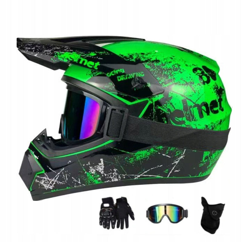 M cross/enduro children's motorcycle helmet with goggles and gloves Manufacturer's catalog number 8901712962759