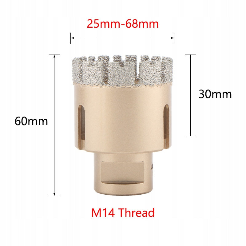M14 DIAMOND HOLE SAW LACE FOR PORKEY TILES STONEWARE 12PCS SET 6mm-68 mm Manufacturer code CN-880329