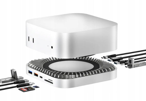 MAC MINI HUB M4 / M4 PRO RAYCUE NVMe/M.2 SATA SSD DOCKING STATION