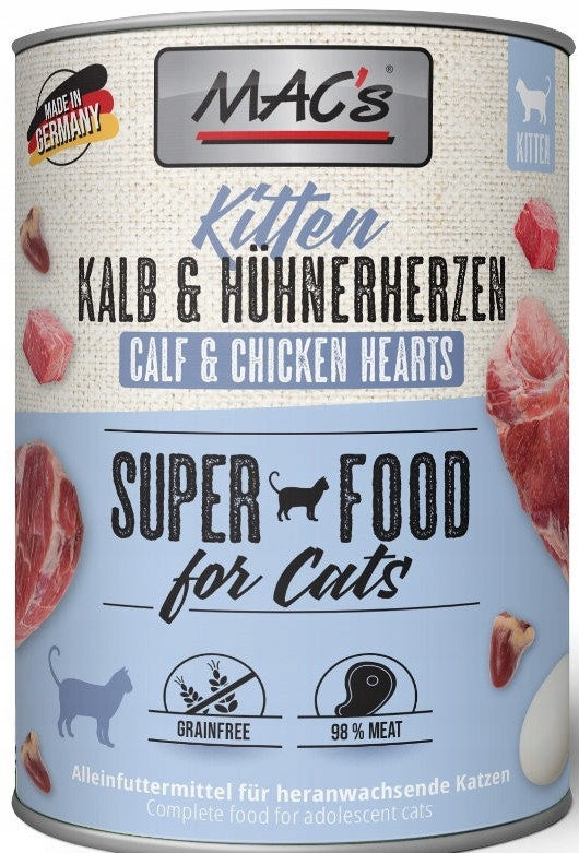 MAC's Cat | Kitten | Veal and chicken hearts 800g