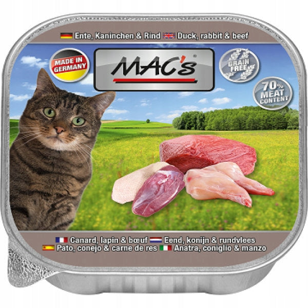 MAC's Cat | SUPER FOOD Duck rabbit beef 100g Brand Mac's