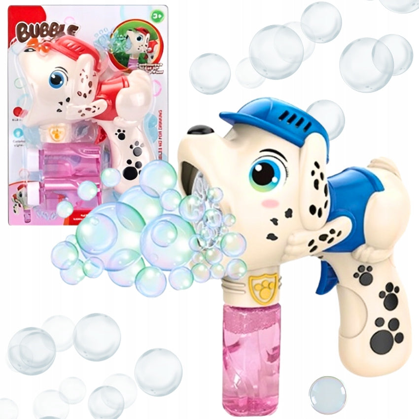 MACHINE BATTERY OPERATED BUBBLE GUN SOAP BUBBLES DOG