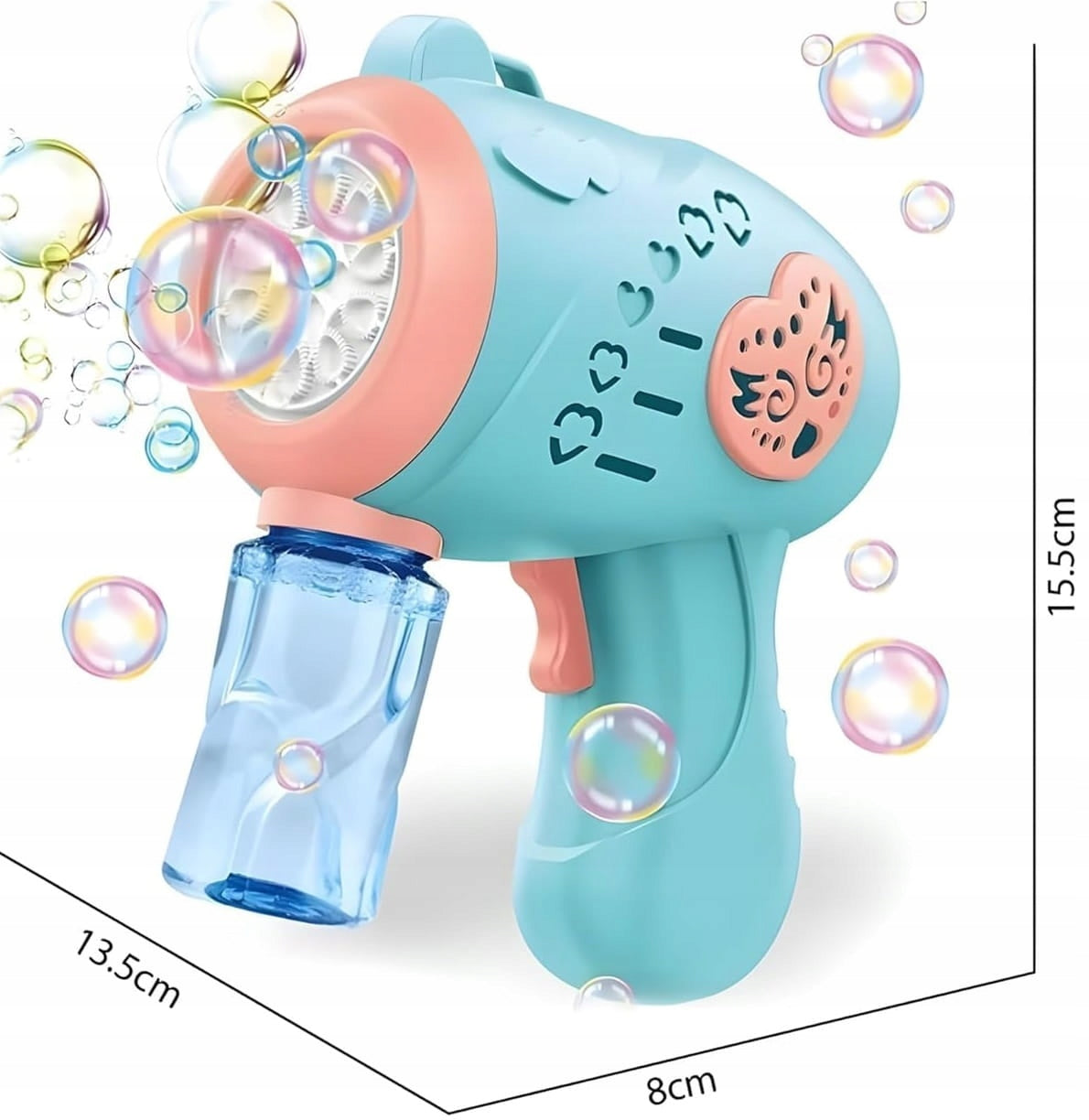 MACHINE CAMERA BUBBLE GUN BATTERY OPERATED SOAP BUBBLE HEART Manufacturer code 419490