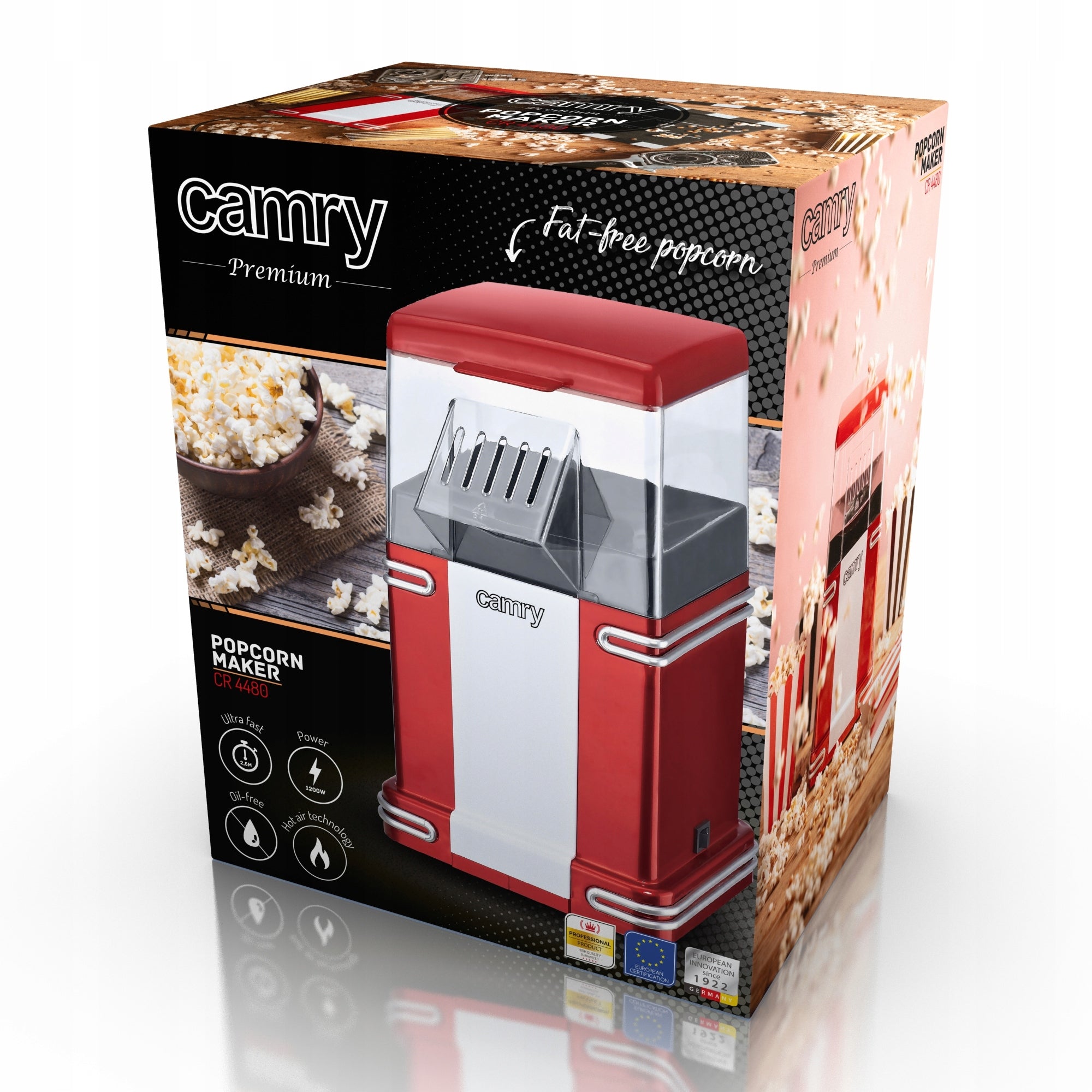 MACHINE DEVICE FOR MAKING POPCORN WITHOUT FAT 1200W RETRO Power 1200 W