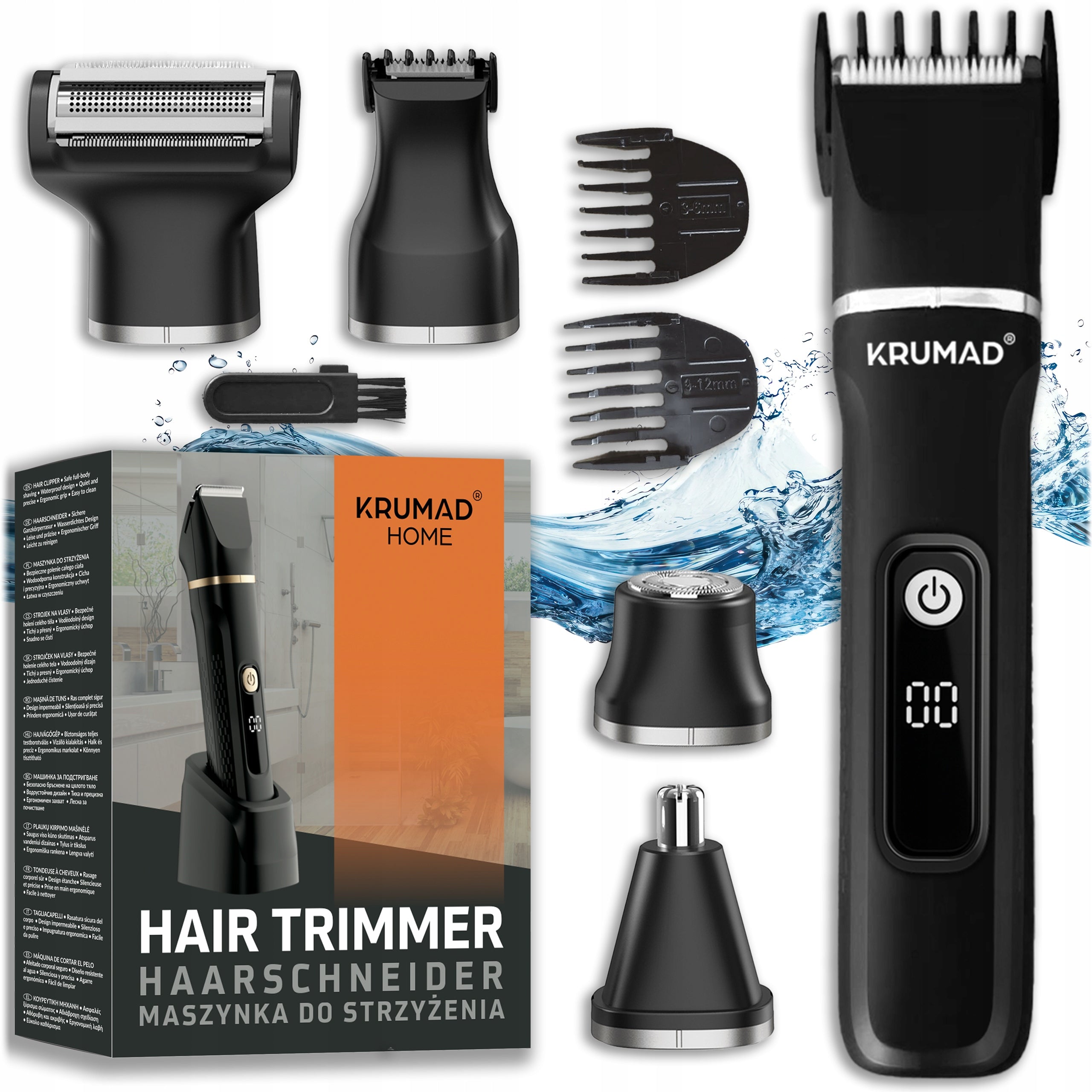 MACHINE TRIMMER HAIR SHAVER BEARD NOSE FACIAL HAIR SET 5in1