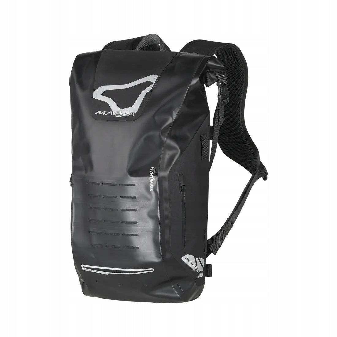 MACNA MOTORCYCLE BACKPACK DRYBAG MUBP TRAVELHAM BLACK WATERPROOF NIGHT EYE