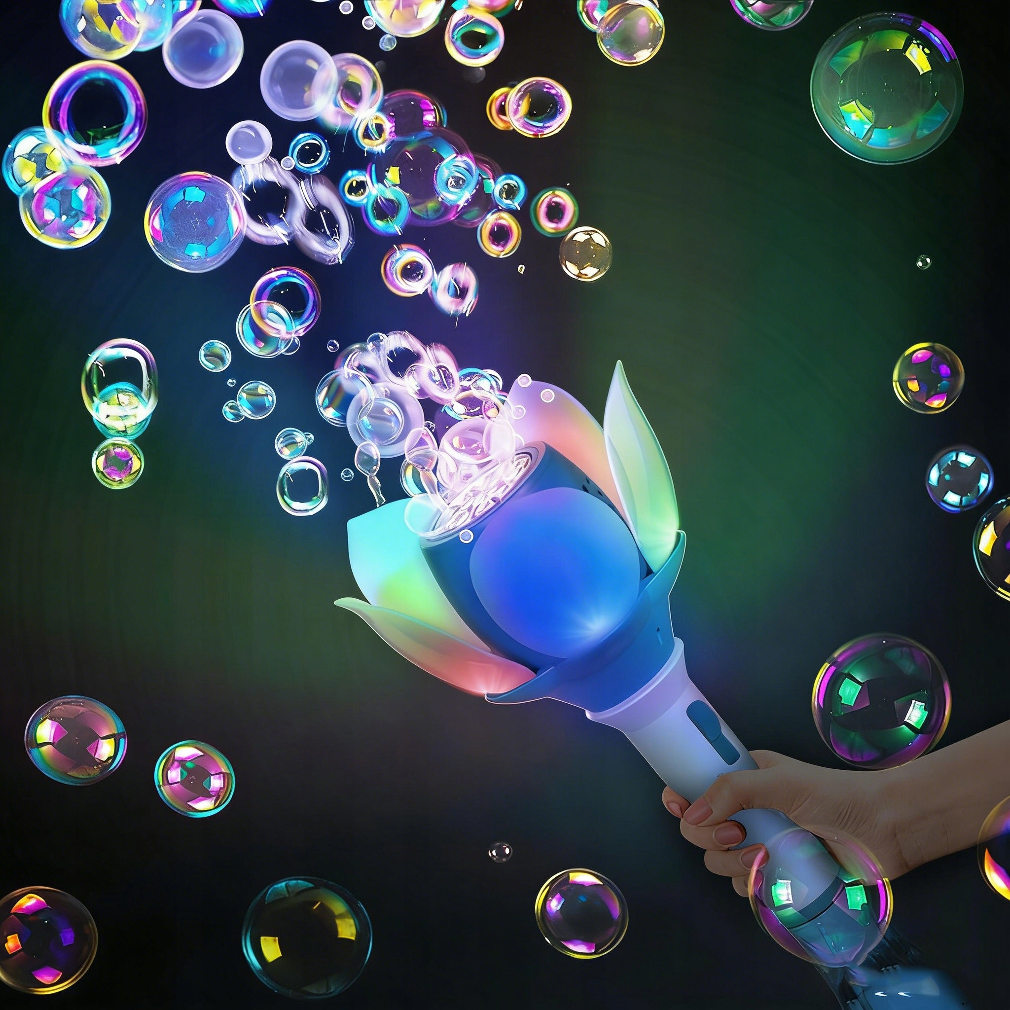 MAGIC BUBBLE WAND FOR KIDS, BUBBLE WAND WITH LIGHT FOR GAMES Kind machine