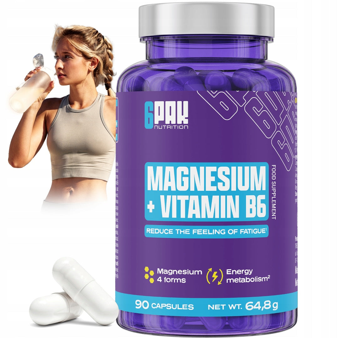 MAGNESIUM 100% COMPLEX 4 FORMS + VITAMIN B6 Fatigue Nervous System Muscle