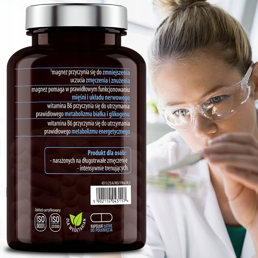 MAGNESIUM 100% RWS Complex 4 MOLDS + Vitamin B6 Nerve Fatigue Citrate Brand Essensey
