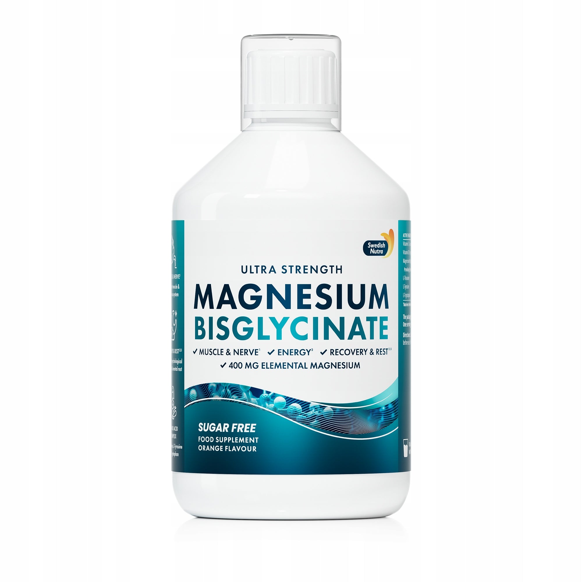 MAGNESIUM BISGLYATE liquid HIGH DOSE Swedish Nutra 500ml