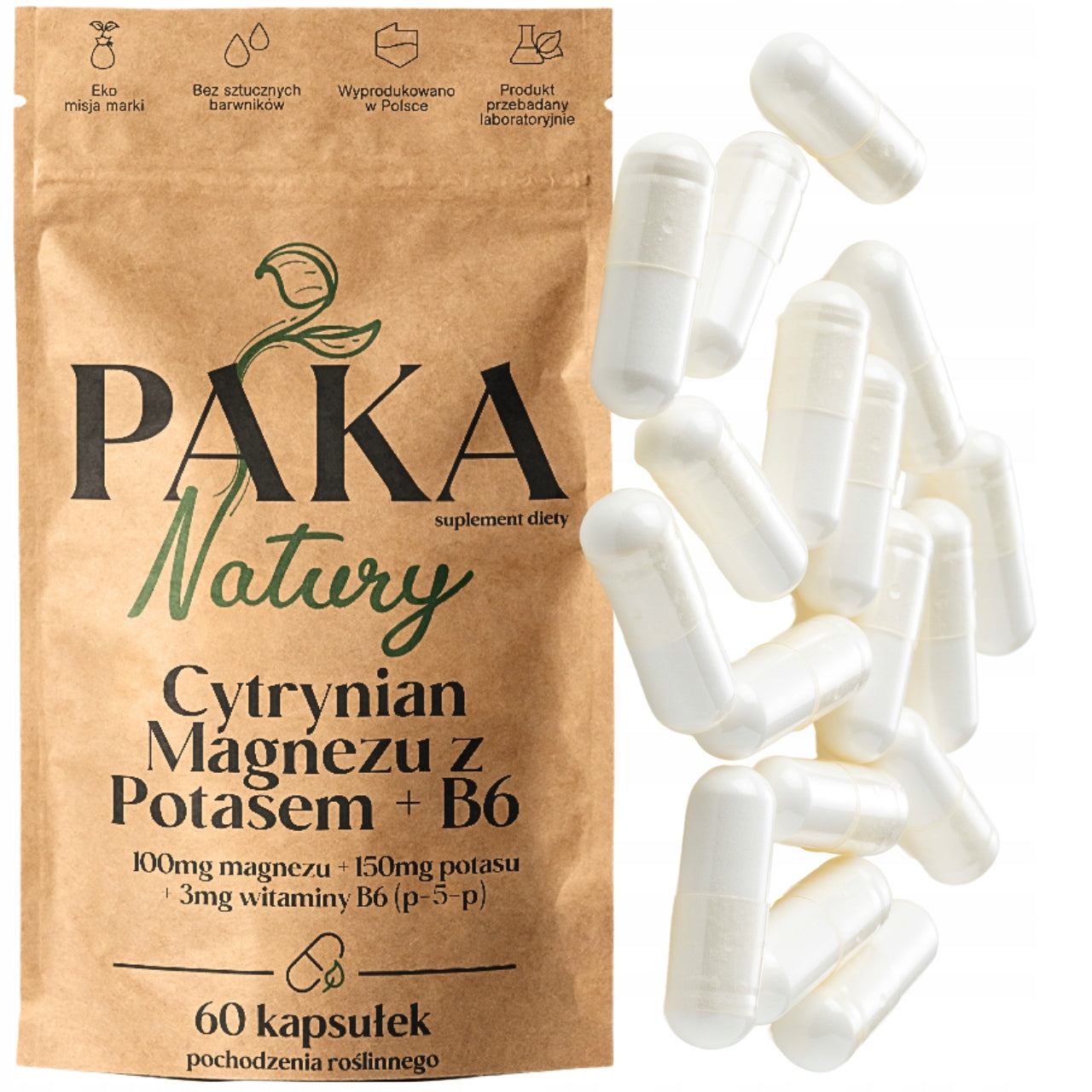 MAGNESIUM CITRATE 100mg WITH POTASSIUM 150mg + B6 for Blood Pressure SPASMS Paka