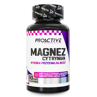 MAGNESIUM CITRATE fatigue cramps healthy bones PROACTIVE 90 capsules Manufacturer code 5902444712981