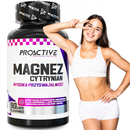 MAGNESIUM CITRATE fatigue cramps healthy bones PROACTIVE 90 capsules