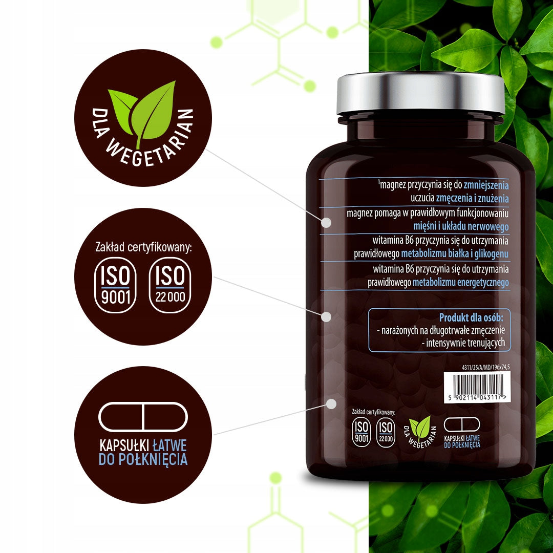 MAGNESIUM FOR CRAMPS FATIGUE STRESS SLEEP 100% RWS COMPLEX 4 FORMS + VIT B6 Manufacturer code magnessium citrate, tabletki skurcz, magne