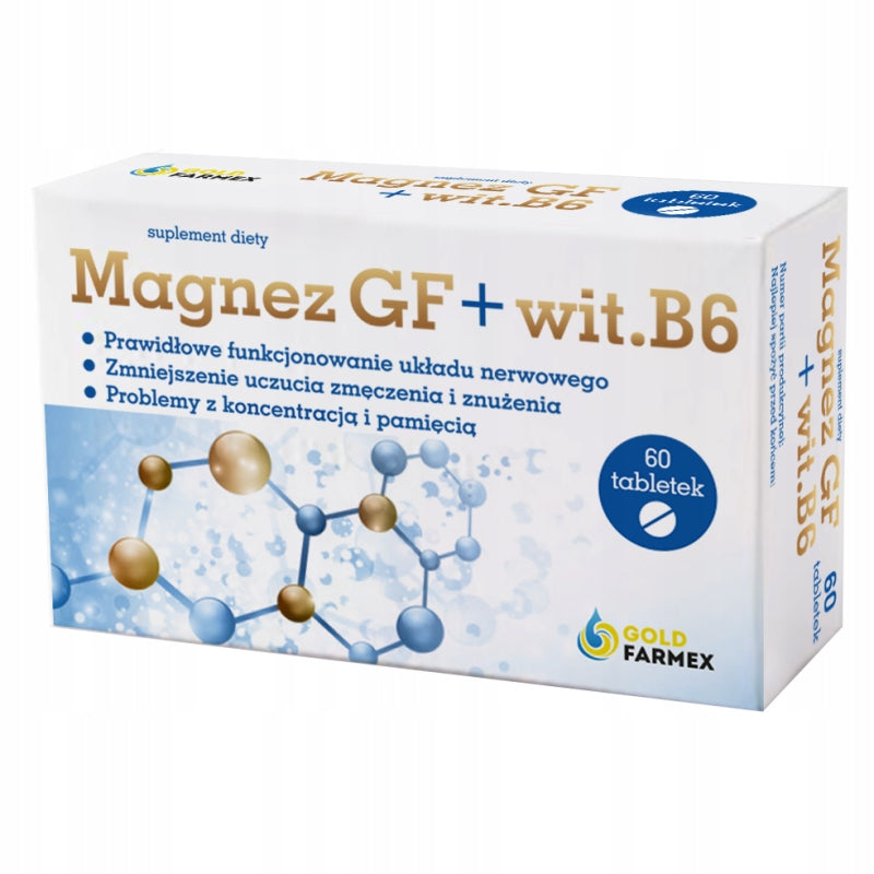 MAGNESIUM GF + VITAMIN B6 60 tablets GOLDFARMEX