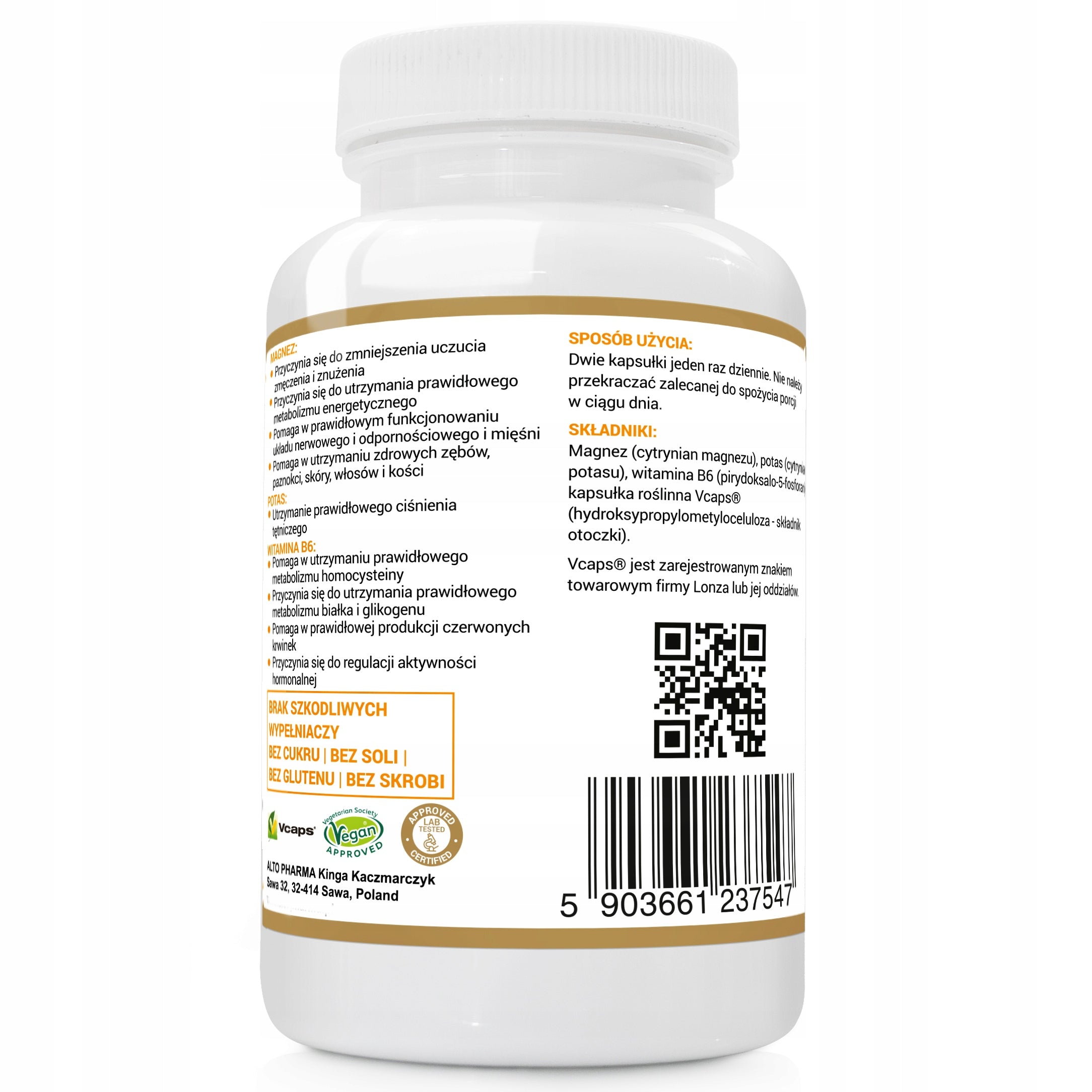 MAGNESIUM SHRINK Magnesium citrate + Potassium + B6 Muscle Regeneration 240 kap Expiration date not specified