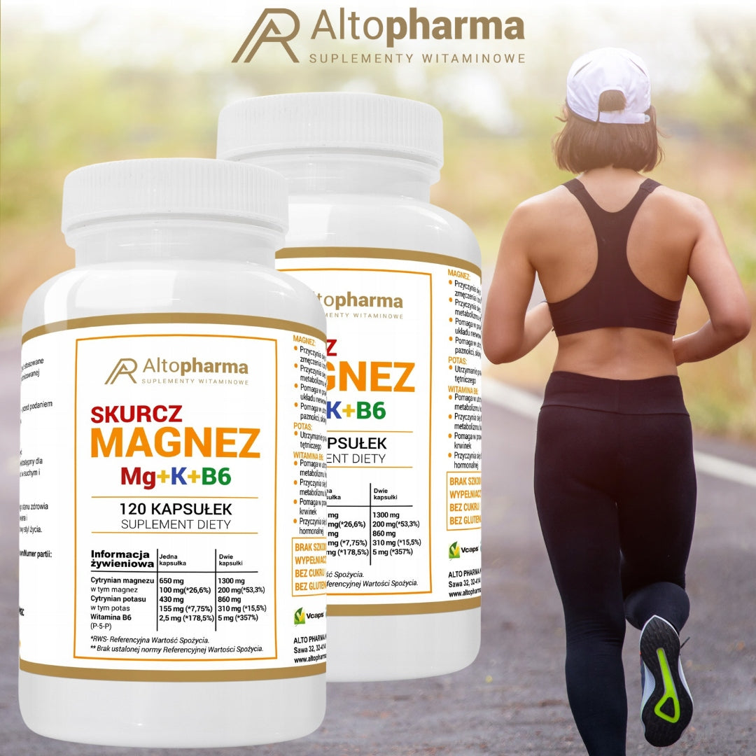 MAGNESIUM SHRINK Magnesium citrate + Potassium + B6 Muscle Regeneration 240 kap Manufacturer code 5903661237547