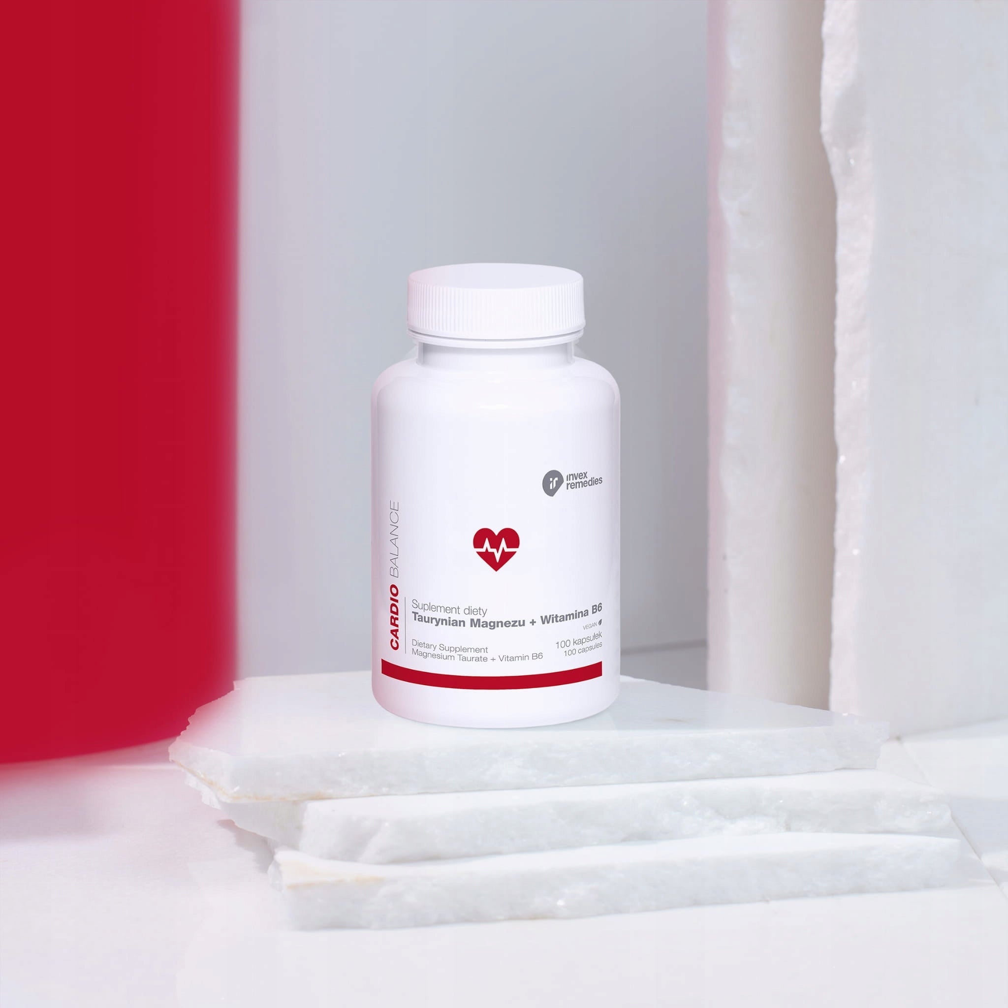 MAGNESIUM TAURATE + VITAMIN B6 Invex Remedies For Nervous System 100 kaps. Brand Invex Remedies