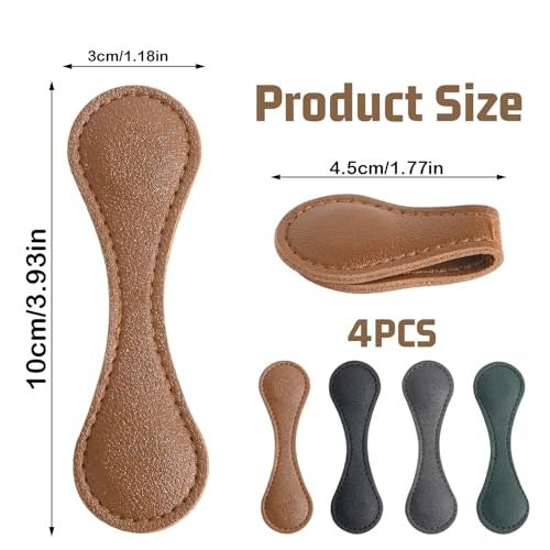 MAGNETIC BOOKMARK LEATHER RETRO FOR BOOKS GIFT 4 PCS leather Manufacturer code Nieoznaczona