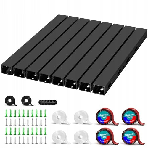 MAGNETIC CABLE ORGANIZER BLACK UNDER DESK SET OF 8 PCS. for home Brand no brand