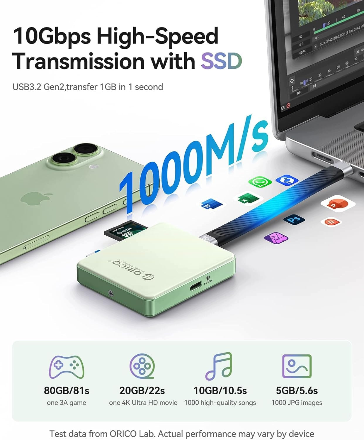 MAGNETIC CASE M.2 SSD 2230/2242 FOR IPHONE 15/16 PRO USB 3.2 Kind CompactFlash