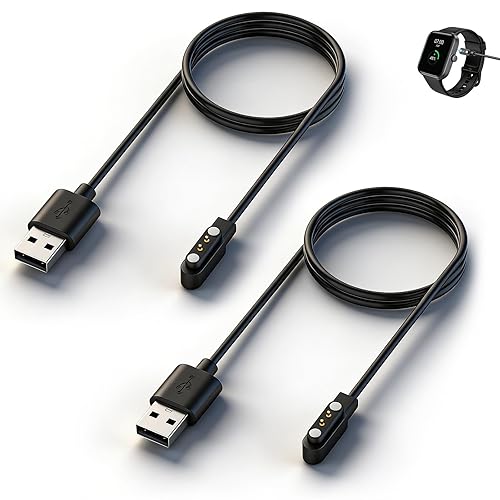 MAGNETIC CHARGING CABLE FOR SMARTWATCH 4MM 2 POLE SET OF 2