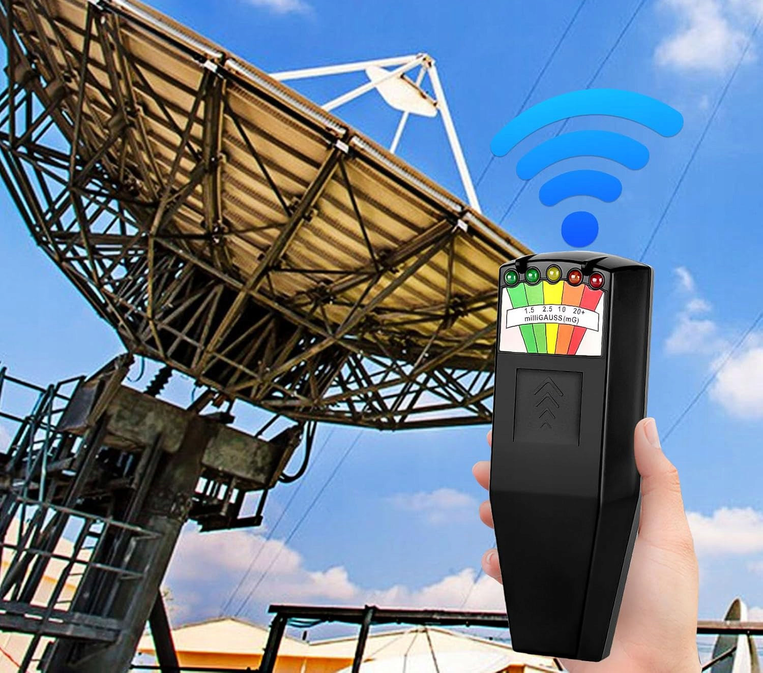 MAGNETIC FIELD DETECTOR PORTABLE EMF METER K2 5 LED 50 20000HZ Packaging status original