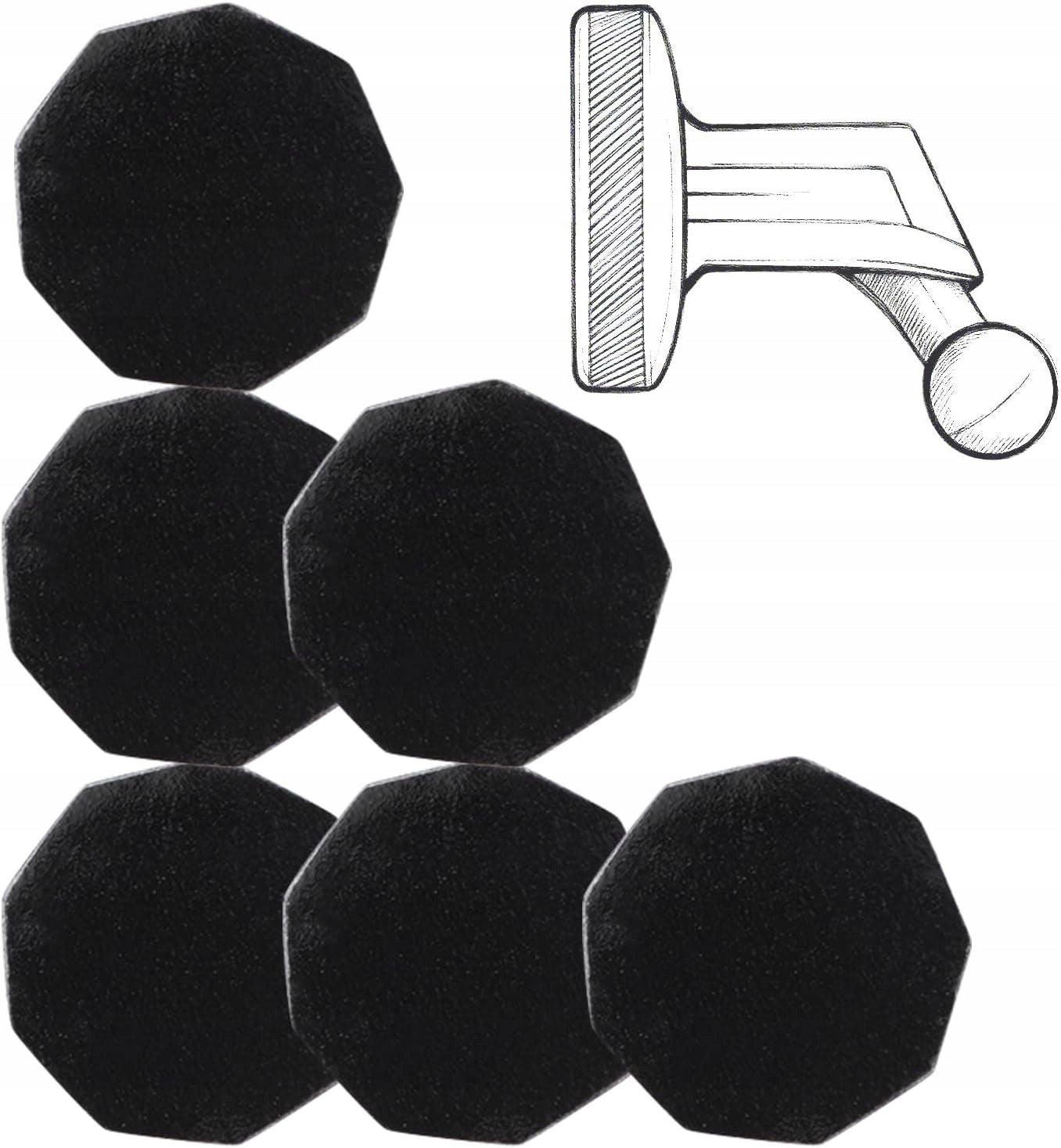 MAGNETIC GLUE FOR CAR CAMERA 6 PCS METAL HOLDER