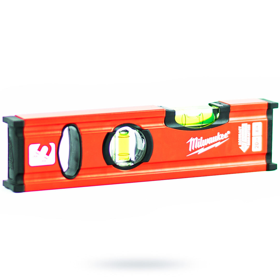 MAGNETIC LEVEL MILWAUKEE SLIM 20 CM TWO LIBELLE LIGHT DURABLE Length 0.2 m