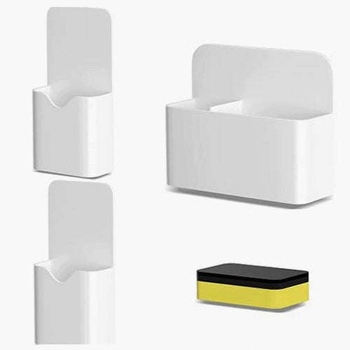 MAGNETIC PEN HOLDER WHITE DESK ORGANIZER SET OF 3