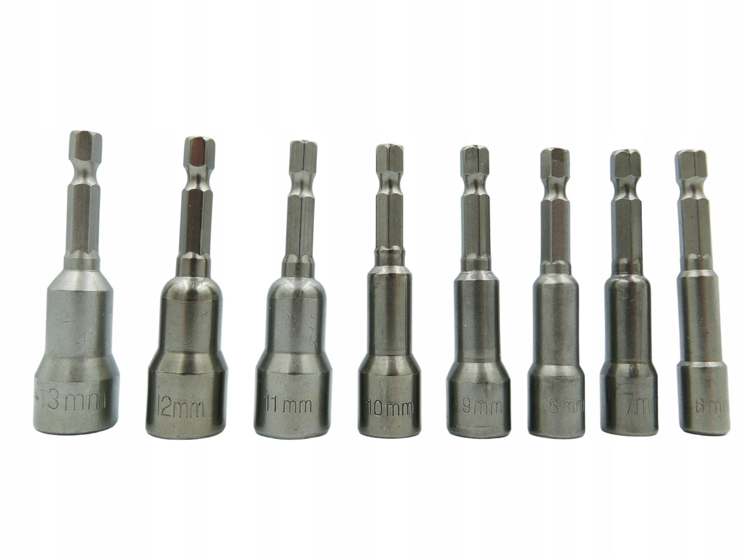 MAGNETIC SOCKET WRENCHES FOR HEX SCREWDRIVER SET OF 8 PCS. 6-13 mm - E01900