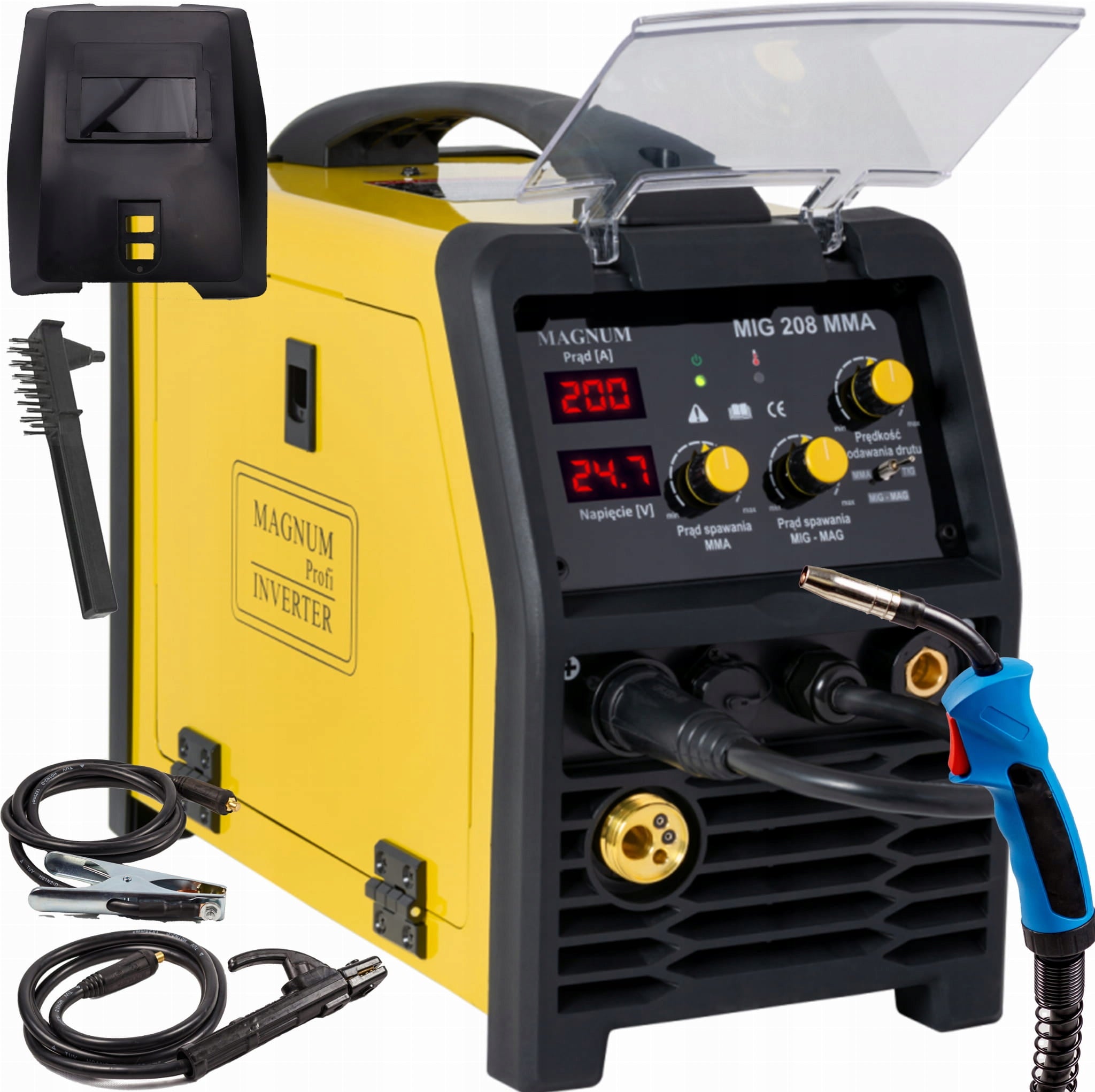 MAGNUM MIG 208 MMA NV MIG/MAG FCAW TIG welding machine 200A 230V IGBT