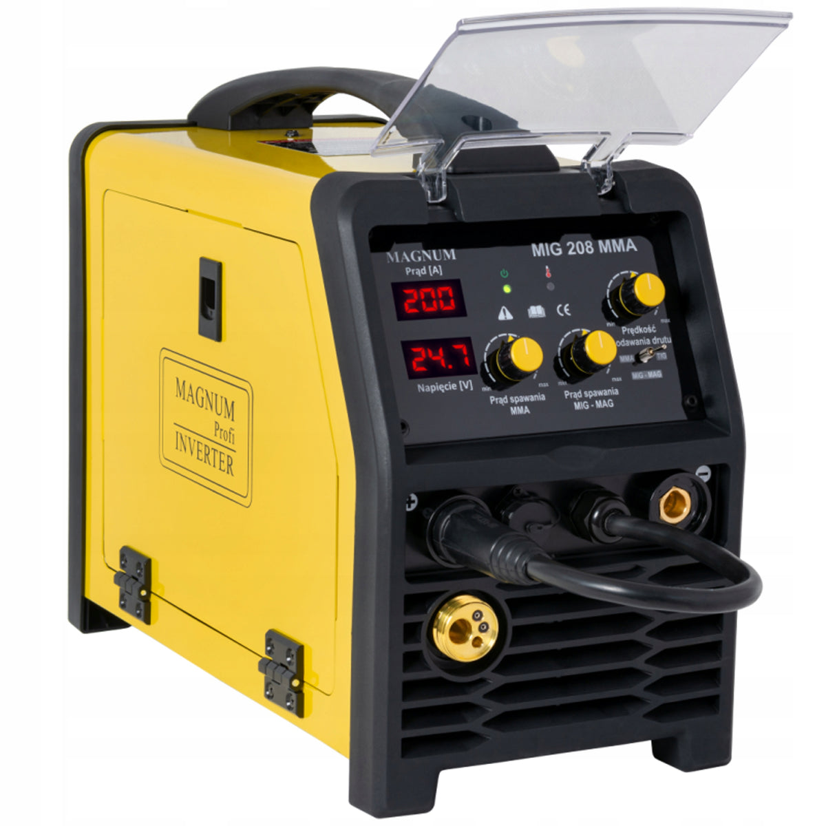 MAGNUM MIG 208 MMA TIG LIFT WELDING MACHINE 230V 200A FLUX IGBT ALUMINIUM