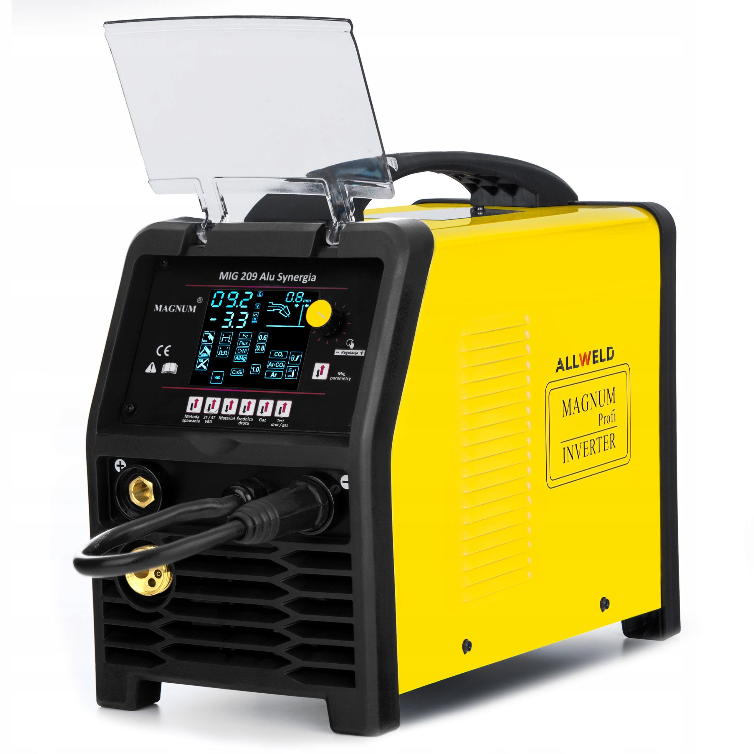 MAGNUM MIG 209 ALUMINIUM SYNERGY WELDING MACHINE MMA TIG 200A 230V LCD Manufacturer code U MI 209AL SY #ZESTAW2AK