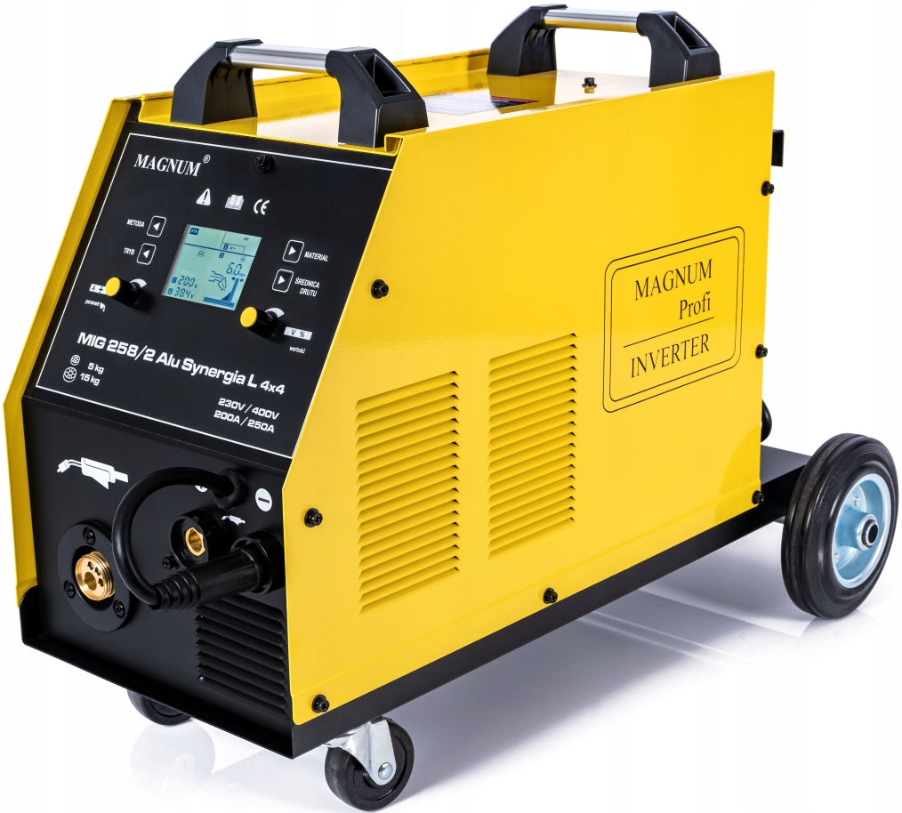 MAGNUM MIG 258/2 ALU SYNERGY L 4X4 200A/250A INVERTER WELDING MACHINE Manufacturer code U MI 258/2 ALSY