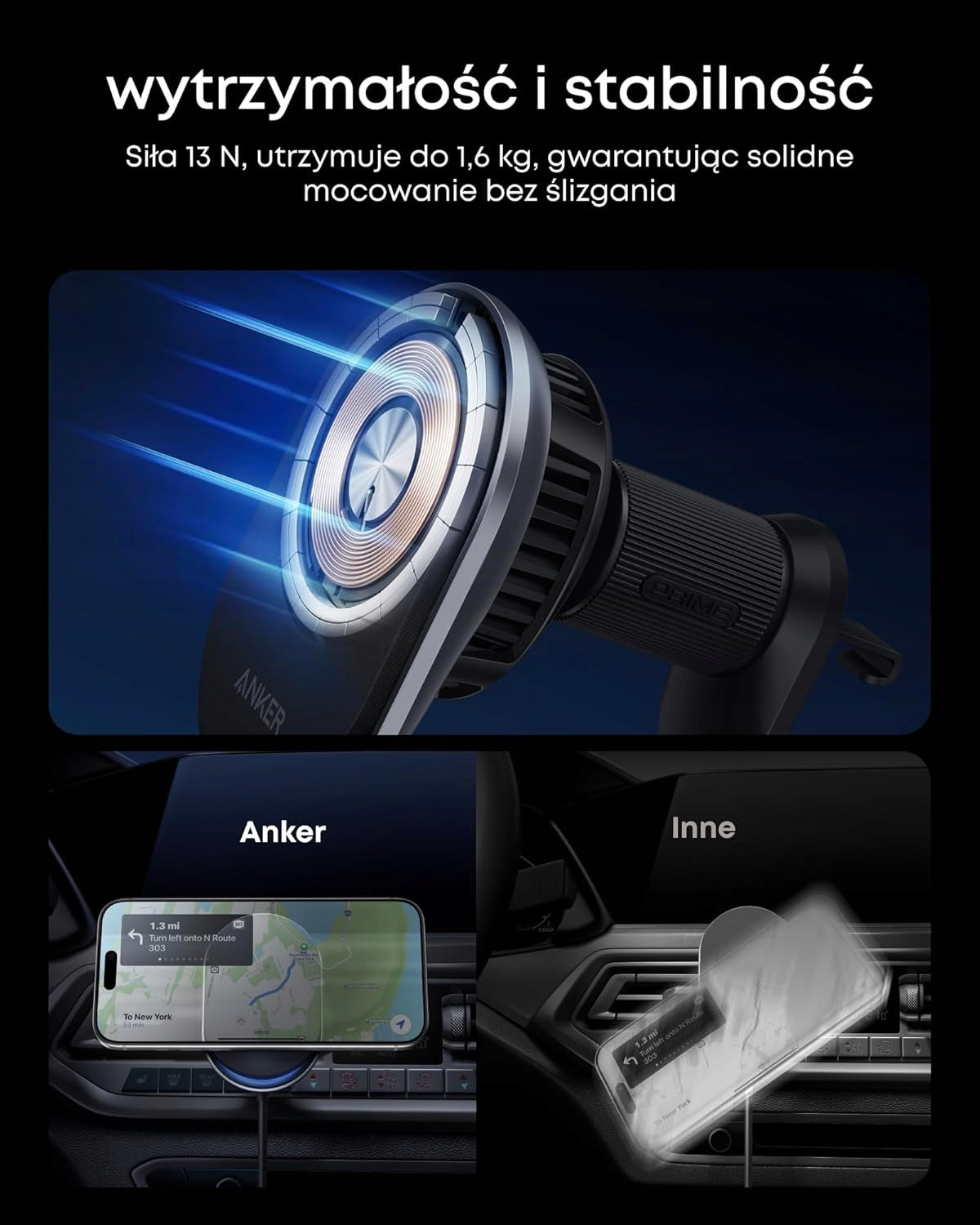 MAGSAFE 25W WIRELESS CAR CHARGER WITH TEC COOLING Manufacturer Anker