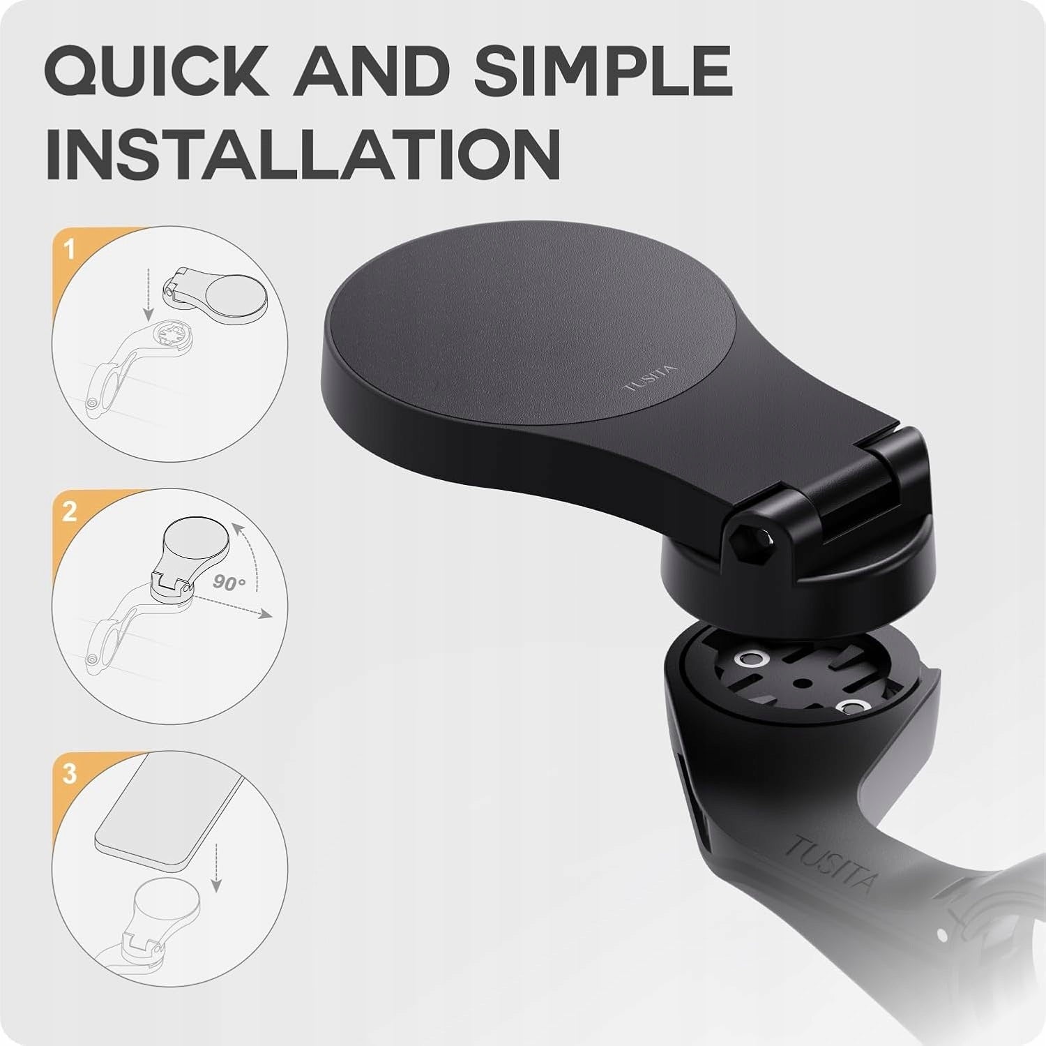 MAGSAFE BICYCLE PHONE HOLDER WITH 45 DEGREE ADJUSTMENT WITHOUT TOOLS Brand Uniwersal
