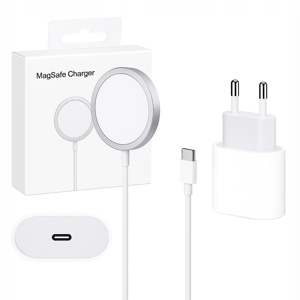 MAGSAFE INDUCTION CHARGER FOR APPLE IPHONE + USB-C Cube Packaging status original