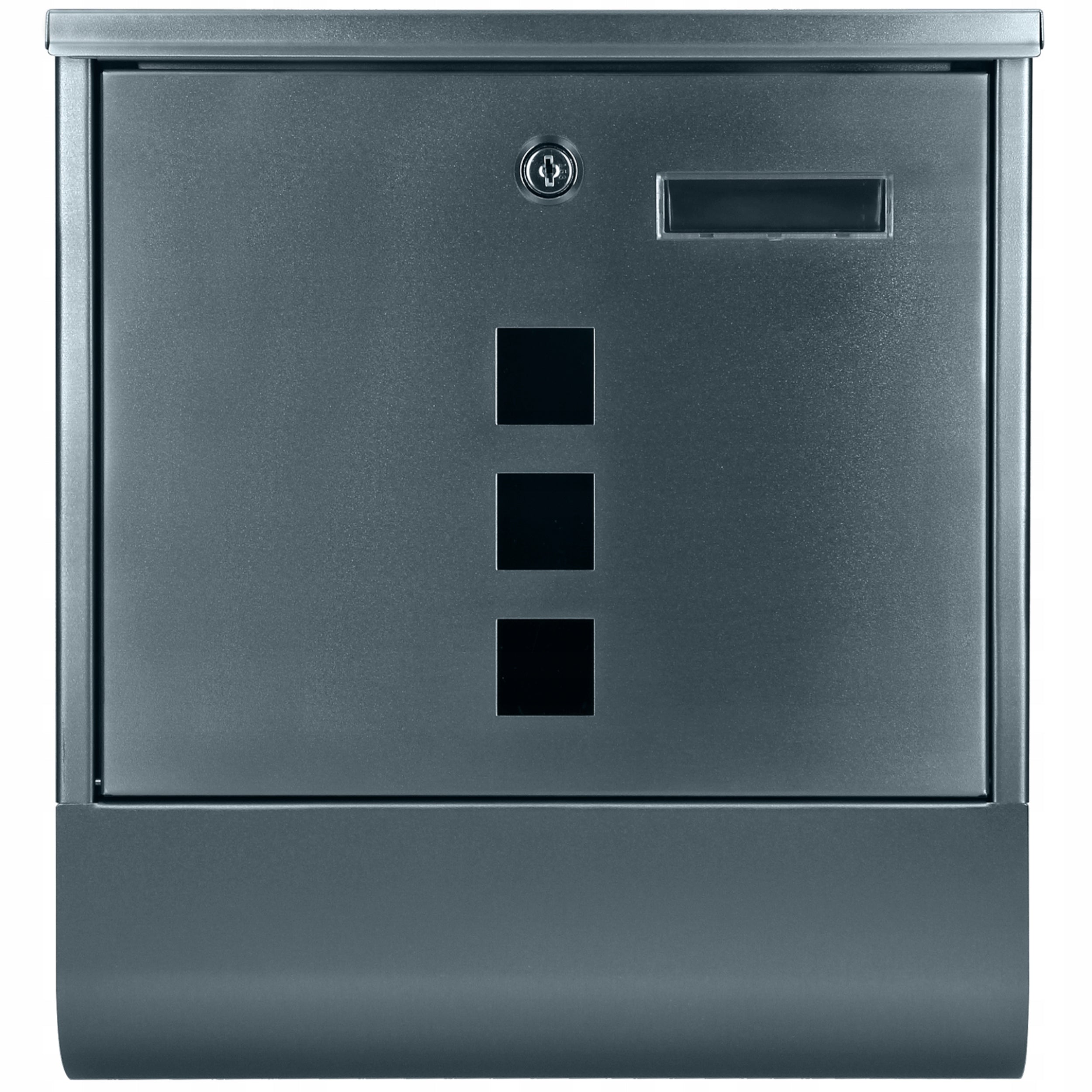 MAIL BOX FOR LETTERS MODERN MAIL VIEWER ANTHRACITE TUBE MAGAZINE CASE Product width 30.5 cm