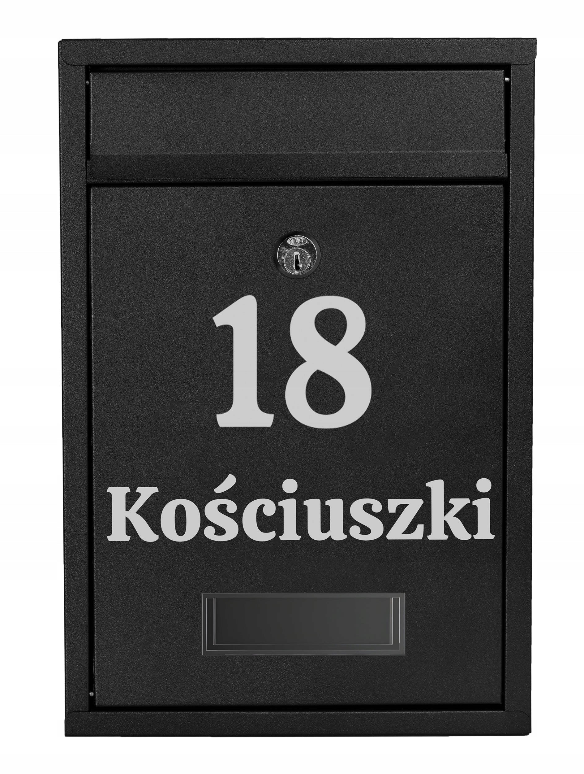 MAILBOX FOR LETTERS MAIL FENCE BLACK WITH HOUSE NUMBER ADDRESS Box type slot