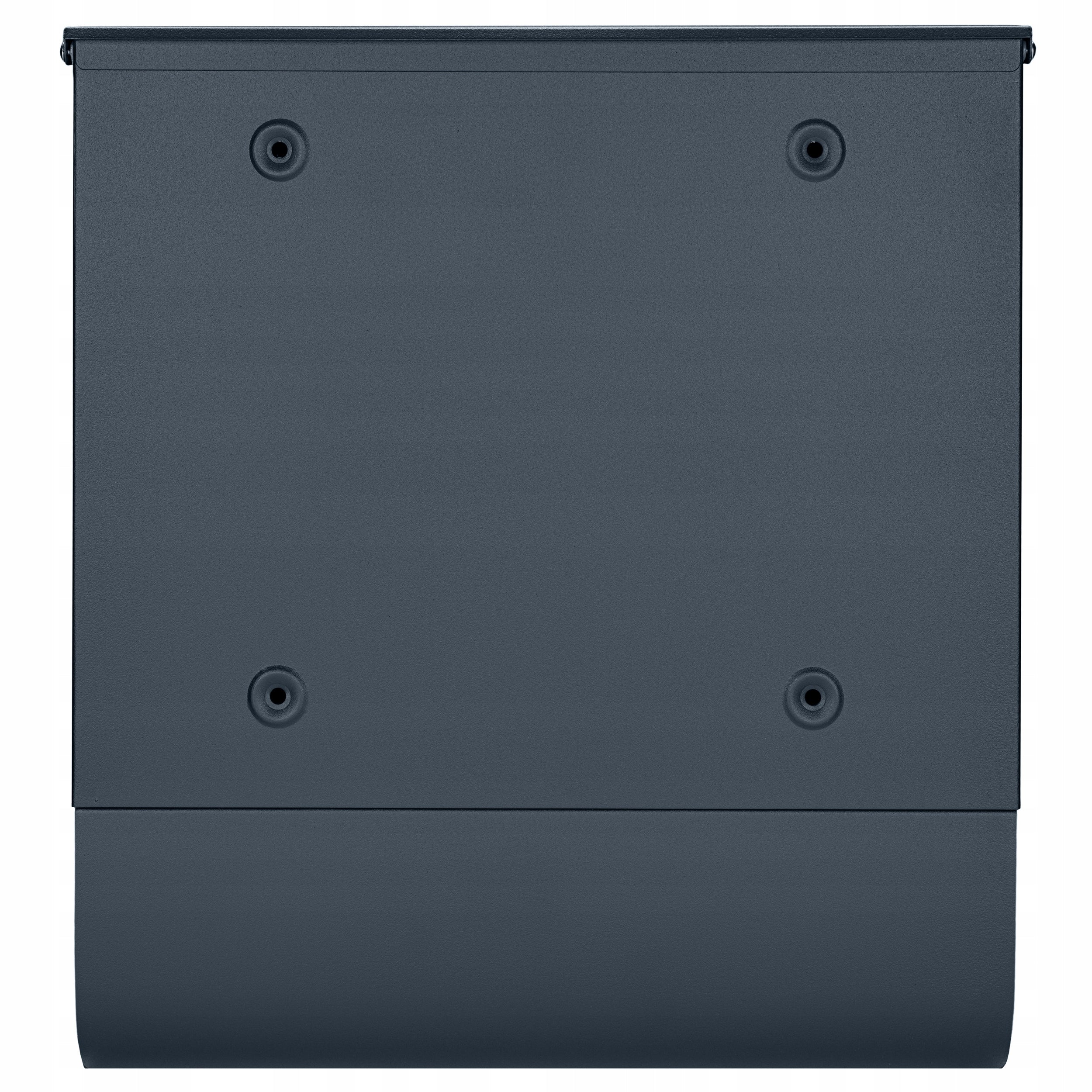 MAILBOX FOR LETTERS MAIL NEWSPAPERS TUBE VIEWER MODERN ANTHRACITE Box type european mailbox slot with a newspaper holder