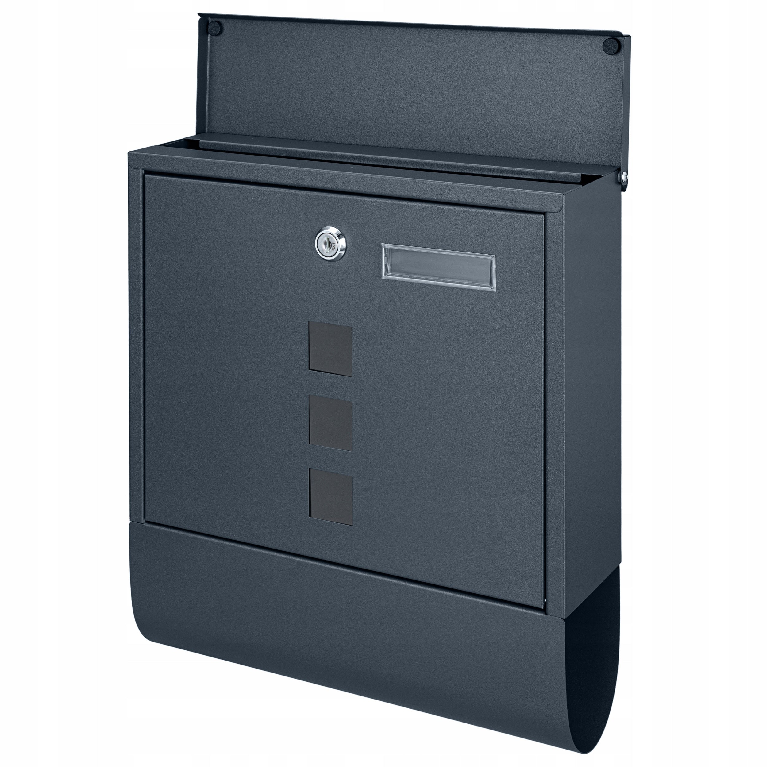 MAILBOX FOR LETTERS MAIL NEWSPAPERS TUBE VIEWER MODERN ANTHRACITE Manufacturer code MA0004