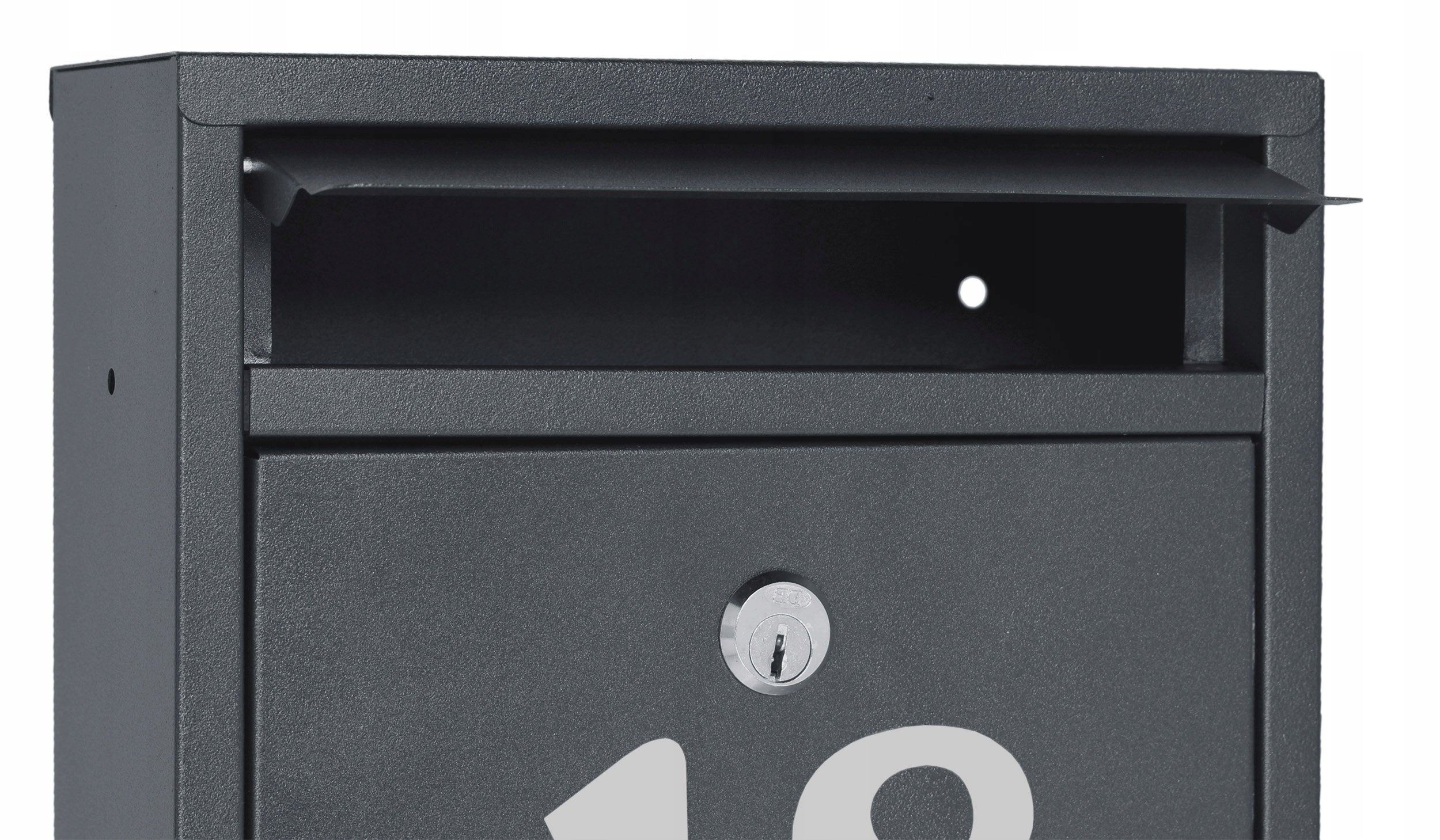 MAILBOX FOR LETTERS MAIL WITH HOUSE NUMBER STREET NAME INSCRIPTION ANTHRACITE Product weight with unit packaging 1.3 kg