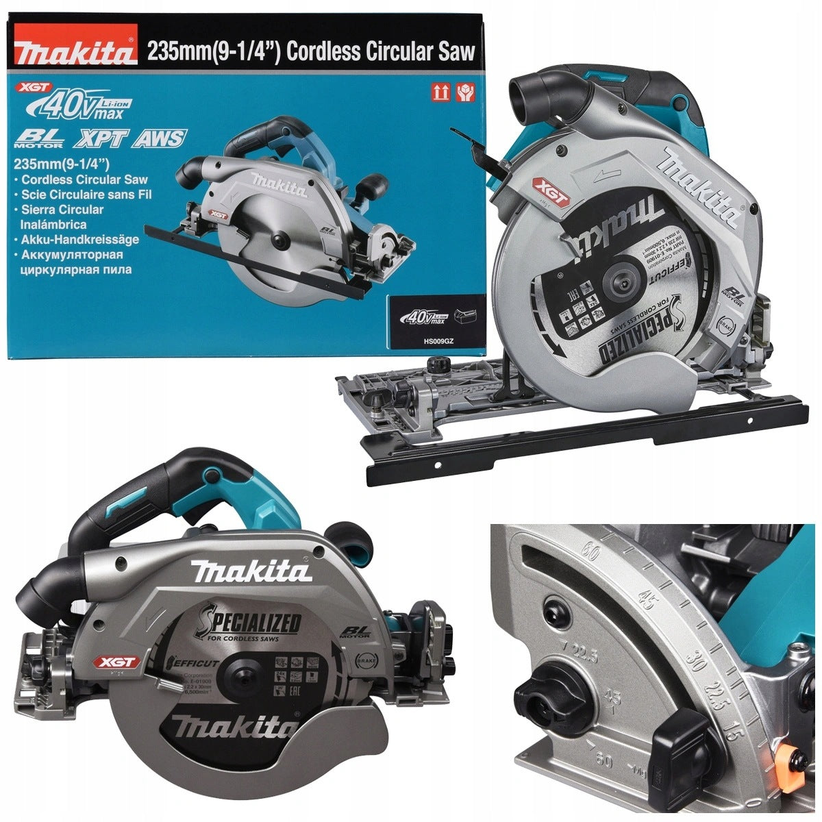 MAKITA Cordless circular saw 40V XGT disc 235mm body HS009GZ