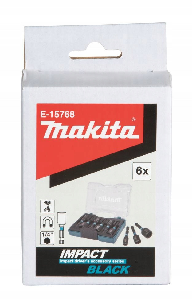 MAKITA E-15768 Impact Socket Set 1/4" 50mm 6 Pack Number of items in the set 6