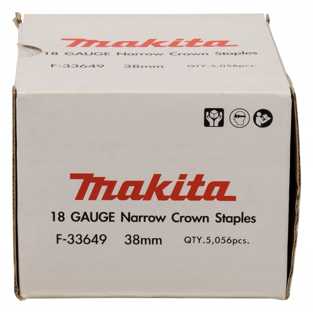 MAKITA F-33649 GALVANIZED STAPLES 18GA 5,7x38mm 5056 pcs. for AT450H DST630 Brand Makita